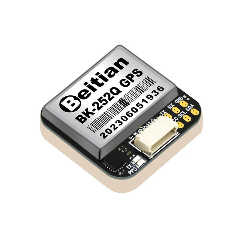 Beitian BK-252Q GPS Module With QMC5883 Compass NMEA UBX Dual Protocol Drone UAV GNSS Receiver Module for FPV Return Rescue Racing Drone RC Airplane Compatible F4 F7 Flight Controller