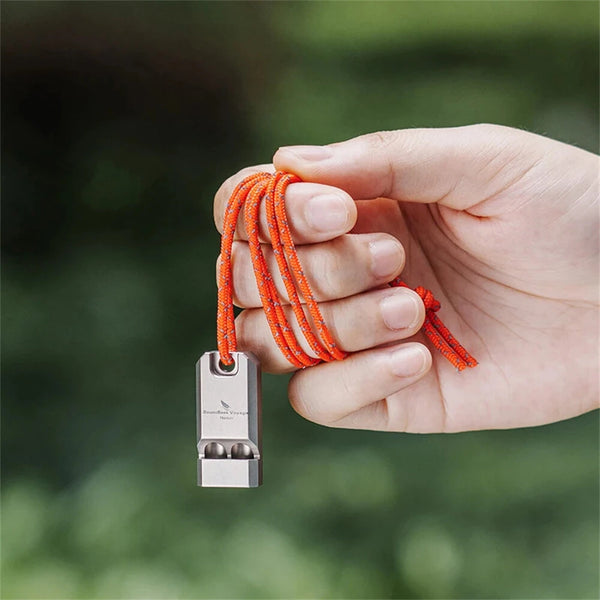 Boundless Voyage Titanium Whistle Ultralight Titanium Emergency Whistle Outdoor Survival Camping Hiking Exploring Tools Ti9021O