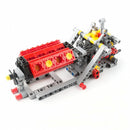 MOC High-Tech Mechanical Power Group V8 Engine Model Matched Sequential 4 Speed Gearbox Building Block Bricks DIY Toys
