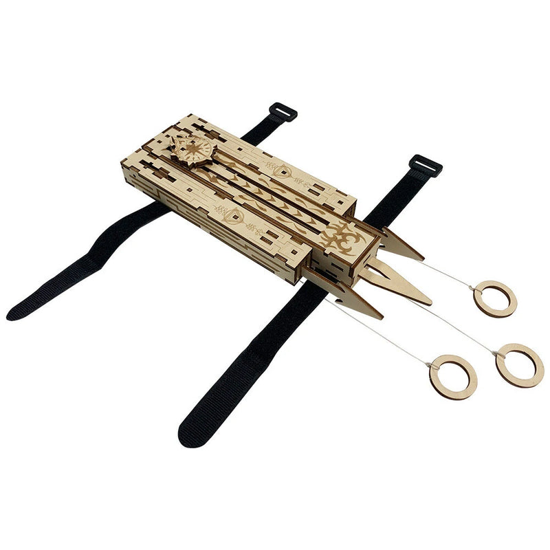 48Pcs DIY Assassin Sleeve Staple Sword Toys Model Game Accessories Handmade Wood Construction Projectile