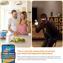 C11 3MP Tuya WiFi PTZ Robot Camera with Time Display 180 Viewing HD Night Vision Motion Detection Two-way Audio Alarm Setting Surveillance Security Cameras