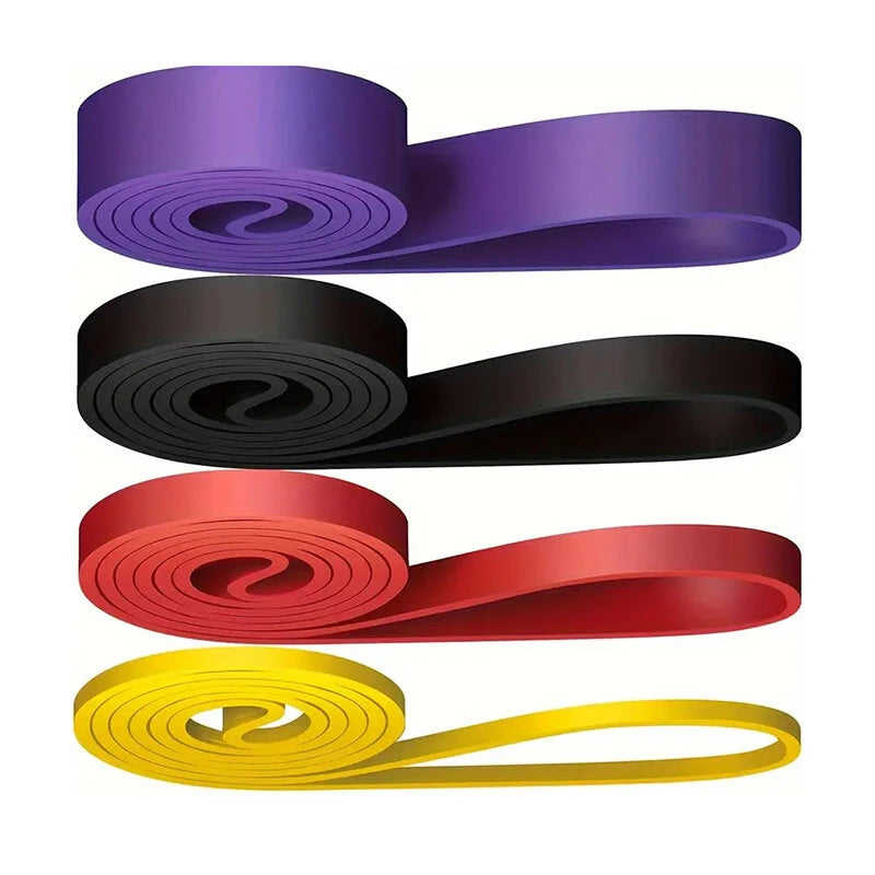 KALOAD 4Pack Heavy Duty Latex Resistance Band Exercise Elastic Band Set For Sport Strength Pull Up Assist Band Workout Pilates Fitness Equipment