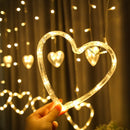 LED Light String Love Curtain Light Confession Proposal Valentine's Day Wedding Party Decoration Lantern Warm White IP44 Waterproof