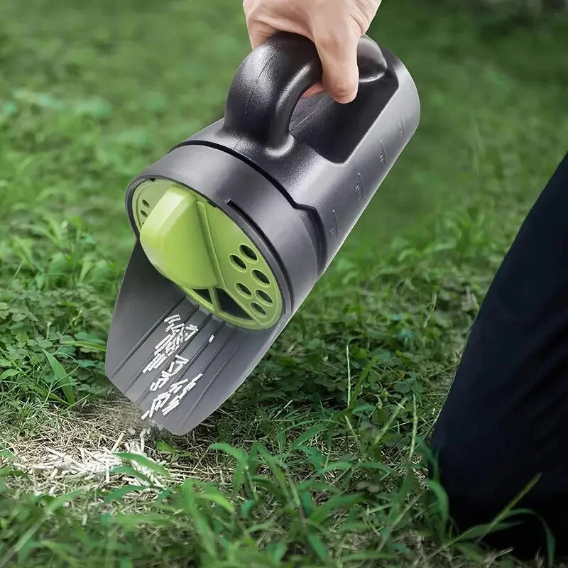 2.5L Garden Seed Spreader Multifunctional Garden Tool Adjustable Handheld Seed Dispenser Suitable for Grass Seed Fertilizer Earth Food Ice Melt