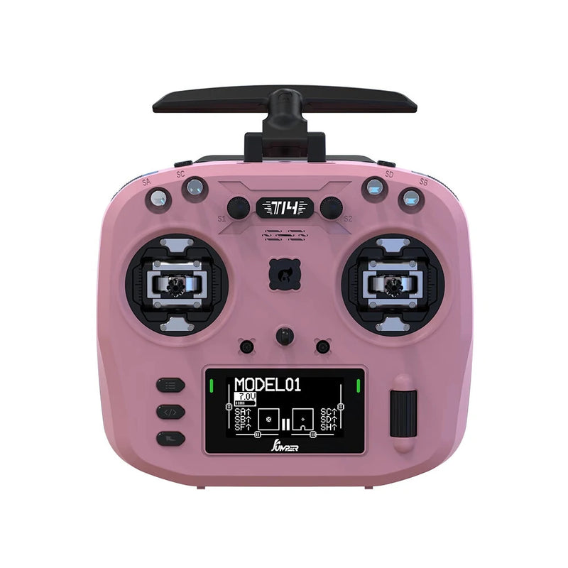 Jumper T14 Macaron Color 2.4GHz/915MHz 1W ELRS Hall Sensor Gimbals 2.42" OLED Screen EdgeTX Radio Controller for FPV RC Racer Drone