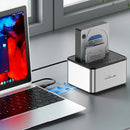 Blueendless HD07A Dual Bay External Hard Drive Dock USB3.0 High Speed for 2.5/3.5-Inch Hard Drives Offline Cloning Data Backup Up to 40TB Capacity Plug and Play Mobile HDD Dock