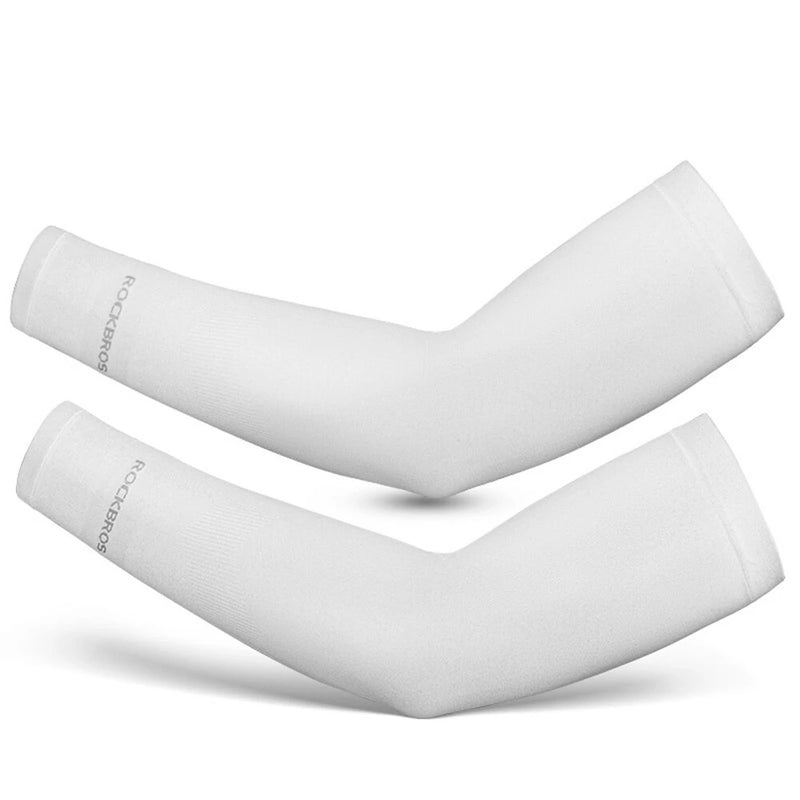 ROCKBROS UPF50+ UV Protection Solid Arm Sleeves Quick-drying Breathable High Elastic Fit Sunscreen Sleeves for Summer Outdoor Driving Sports