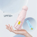 AGSIVO 21 Inch Mini Travel Sun & Rain 8 Ribs Umbrella UPF 50+ UV Protection Light Folding Compact Pocket Umbrella For Men / Women / Kids / Girls / Boys