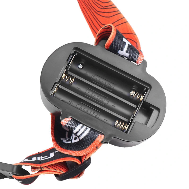 COB LED Headlight with Red Strobe Warning USB Rechargeable Headlight Red Light Floodlight Perfect for Riding and Working Head Lamp