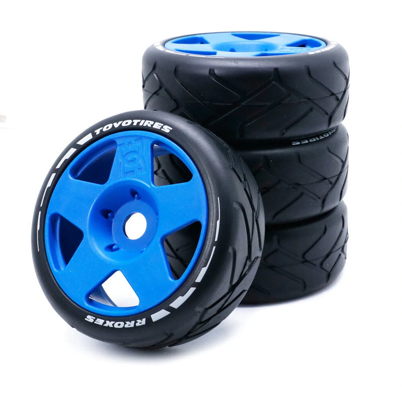 4PCS 1/8 Rally Drift On-Road Tires Wheels 17mm Hex for ARRMA INFRACTION LIMITLESS FELONY F1 ZD RC Car Vehicles Model Parts