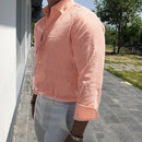 INCERUN Mens Windsor Collar Striped Long Sleeve Shirt Comfortable Casual Lapel Top for Male S-5XL