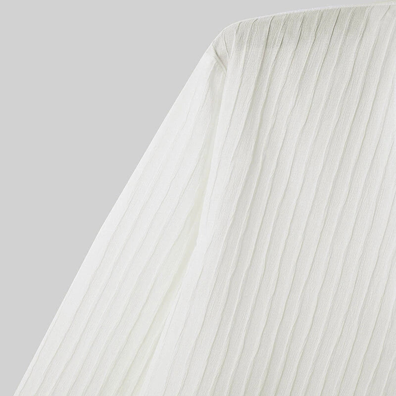 INCERUN Men Fashion V-neck Long Sleeve T-shirt Comfy Loose Fit Solid Color Tshirt Top for Men Plus Size, Spring Fall