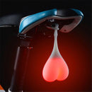 4 Colour Bike Balls TailLight Silicone Waterproof 3 LED Modes Warning Cute Heart Design Bike Light for Night Cycling