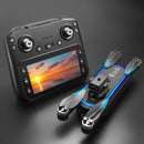 YLR/C S186 WiFi FPV with 5.9inch LCD Screen Controller HD Dual Camera Servo Gimbal 360 Obstacle Avoidance Brushless Foldable RC Drone Quadcopter RTF