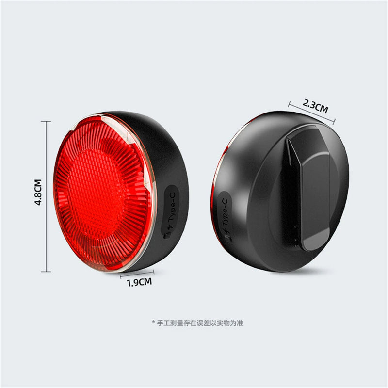 LEADBIKE LD93-LS Smart Brake Sensor Laser Bike Taillight 180 Large Floodlight 500mAh Battery 5 Light Modes Type-C Rechargeable IPX5 Waterproof Wear-resistant Bicycle Rear Light for Night Cycling