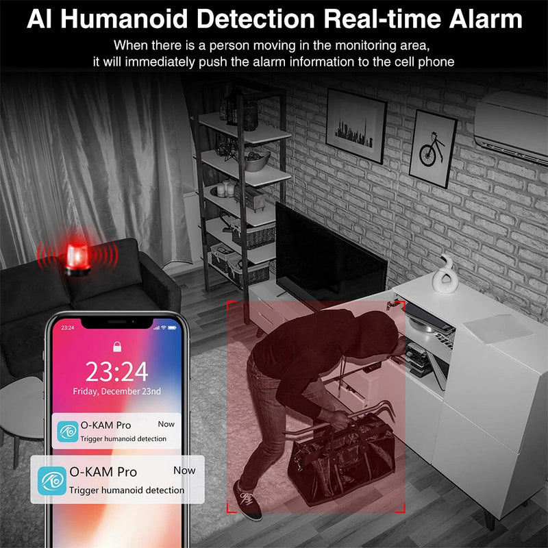 K22 2MP PTZ IP Security Camera Dual Lens Dual Screen WiFi Wireless Full Color Night Vision Humanoid Motion Detection Two-way Audio Smart Home Surveillance Cameras