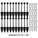 20PCS RC Car Body Clip Rubber Retainer Shell Fixed Buckle Lock Hole Punch for 1/12 1/14 1/16 Vehicles Models Spare Universal Accessories