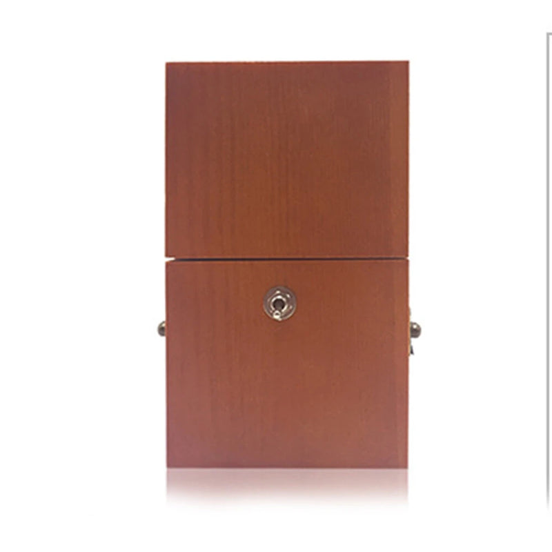 Brown Classic Wooden Useless Box Interactive Perpetual Machine Toy for Kids and Adults