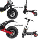 60V 38.4Ah 2800W 11 inch Electric Scooter Hub Motor Front/Rear Drive Brushless Motor with Vacuum Off-Road Tires for LAOTIE TI30 Replacement