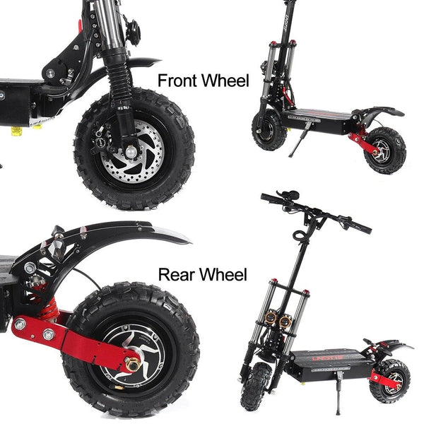 60V 38.4Ah 2800W 11 inch Electric Scooter Hub Motor Front/Rear Drive Brushless Motor with Vacuum Off-Road Tires for LAOTIE TI30 Replacement