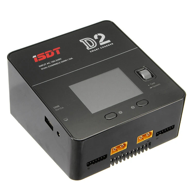 ISDT D2 mark2 Upgrade Version 200W 24A AC Dual Channel Output Smart Battery Balance Charger Upgrade Version