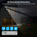 Hiseeu WS418B 4K 8MP Dual Lens Outdoor WiFi Camera Wireless PTZ Security ONVIF H.265+ Cam Night Vision AI Humanoid Detect Auto Tracking Two-Way Audio Monitoring IP Cameras