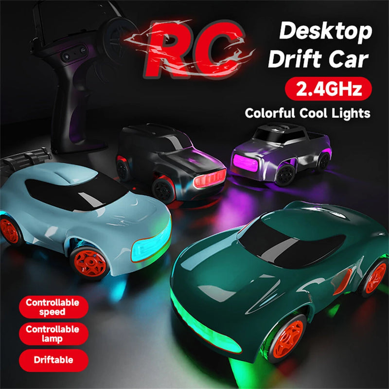 JJRC Q197 RTR 1/64 2.4G 4WD Drift RC Car Mini Race LED Light Radio Control High-Speed Motor Full Proportional On-Road Racing Vehicle Model Boys Gifts Desktop Micro Toys