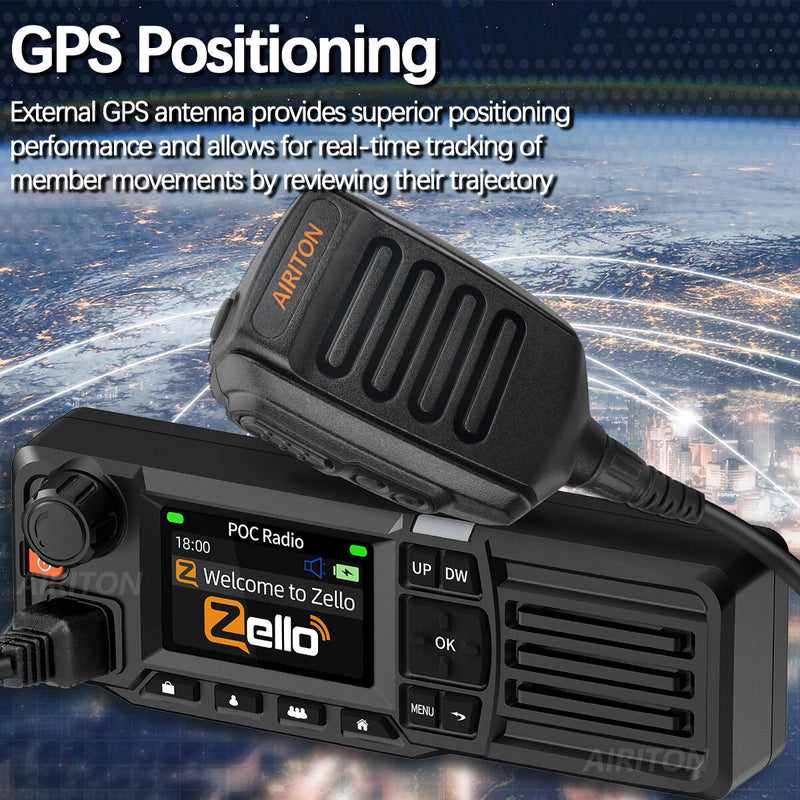 AIRITON AI-828 Mobile POC Car Radio Global GPS Unlimited Distance Network Zello Walkie Talkie Bluetooth 2G 3G 4G Android WIFI Car Radio