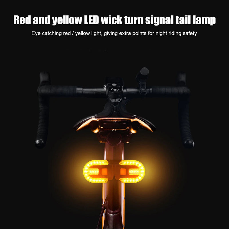 Bicycle Turn Signal Light Wireless Remote Control Bike Taillight USB Rechargeable Bicycle Front Rear Light LED Bike Warning Lamp