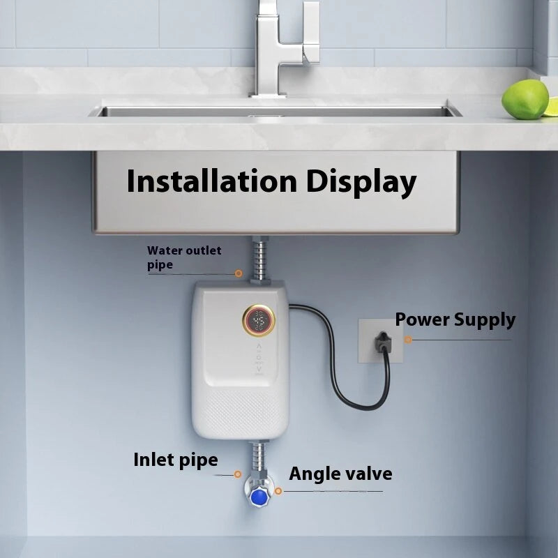 220V 5500W Instant Hot Water Heater Constant Temperature Small Household Water Heater Quick Hot Shower 24-hour Hot Water Supply