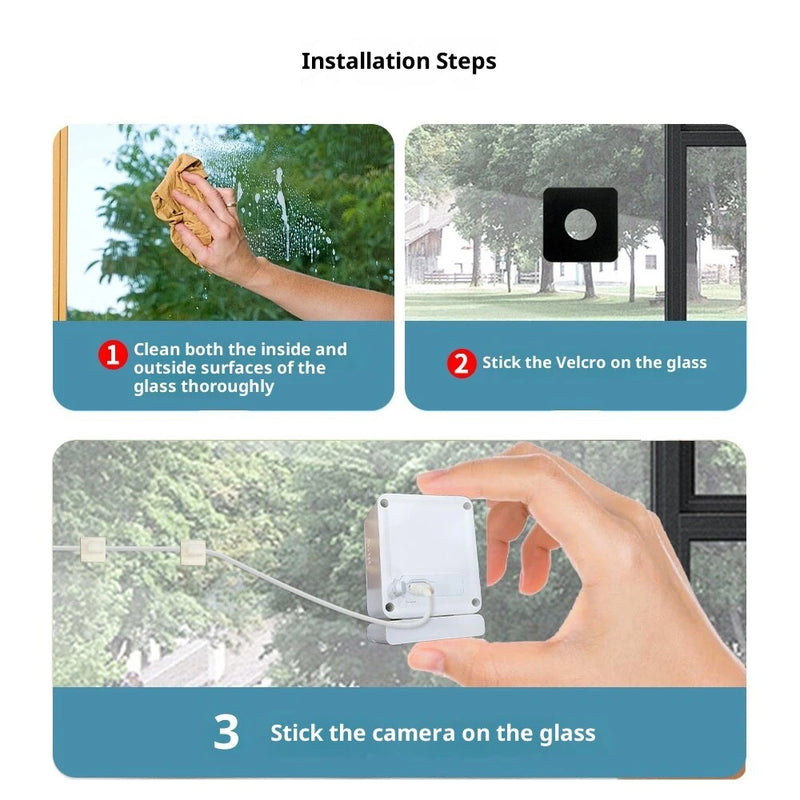 3MP Smart Mini Window Security Camera WiFi 5G Dual Band Wireless Motion Detect AI Color Night Vision Two Way Audio Indoors Surveillance Camera