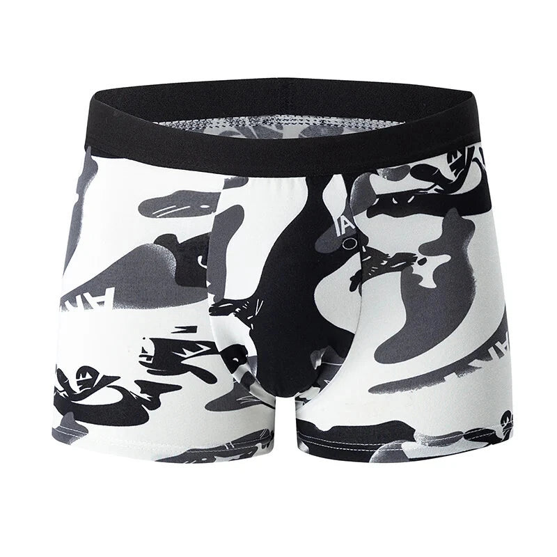 4pcs Men's Fashion Printed Underwear Comfortable And Breathable Men Boxers Briefs Thin Underwear Pants