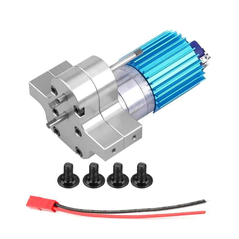 Metal Decelerate Gearbox with 370 Brushed Motor Metal Gear Heatsink Mount Base for WPL B14 B14K B24 B24K B16 B16K B36 B36K C14 C14K C24 C24K JJRC Q60 Q61 MN90 MN90K MN91 MN91K 4WD 6WD Fayee FY001 FY002 Half Scale RC Car Parts