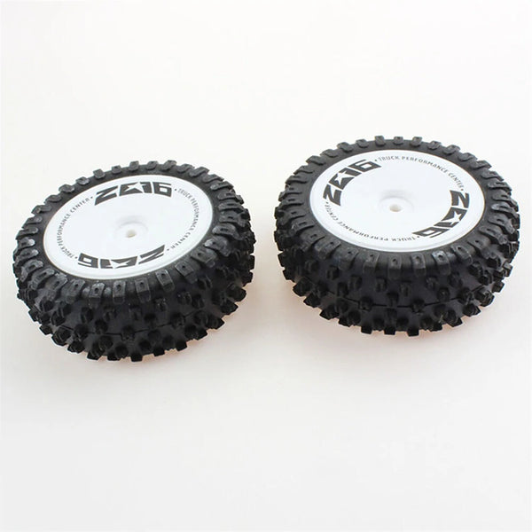2PCS Wltoys 124007 1/12 RC Car Spare Front Tires Wheels Rims Glued 2485 Vehicles Models Parts Accessories