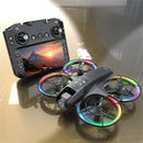 XKJ K200 MAX WiFi FPV with LCD Screen Controller HD Dual Camera Electrically Adjustable Optical Flow Hover Automatic Obstacle Avoidance Dazzling 7-Lights Circle Protection Brushless 2.4G 4CH 6-Axis Remote Control Toys RC Drone Quadcopter RTF