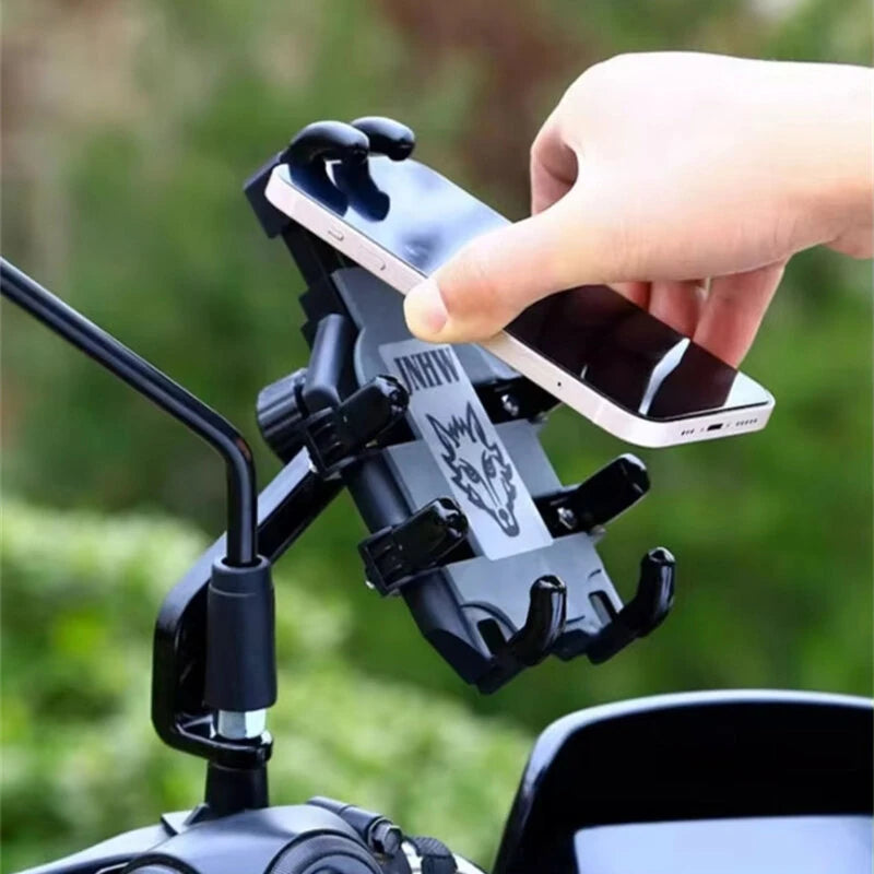 XANES 8 Claws Bicycle Phone Holder 360 Rotatable Shockproof Mobile Bracket for Motorcycle Bike Electric Vehicles