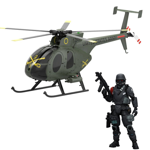 JOYTOY 1/25 XS-01 XS-02 XS-03 Night Raid Pilot / Assault Pilot / Tactical Night Raid Pilot Model Applicable for Eachine E220S MD500 RC Helicopter(Not Include the RC Helicopter)