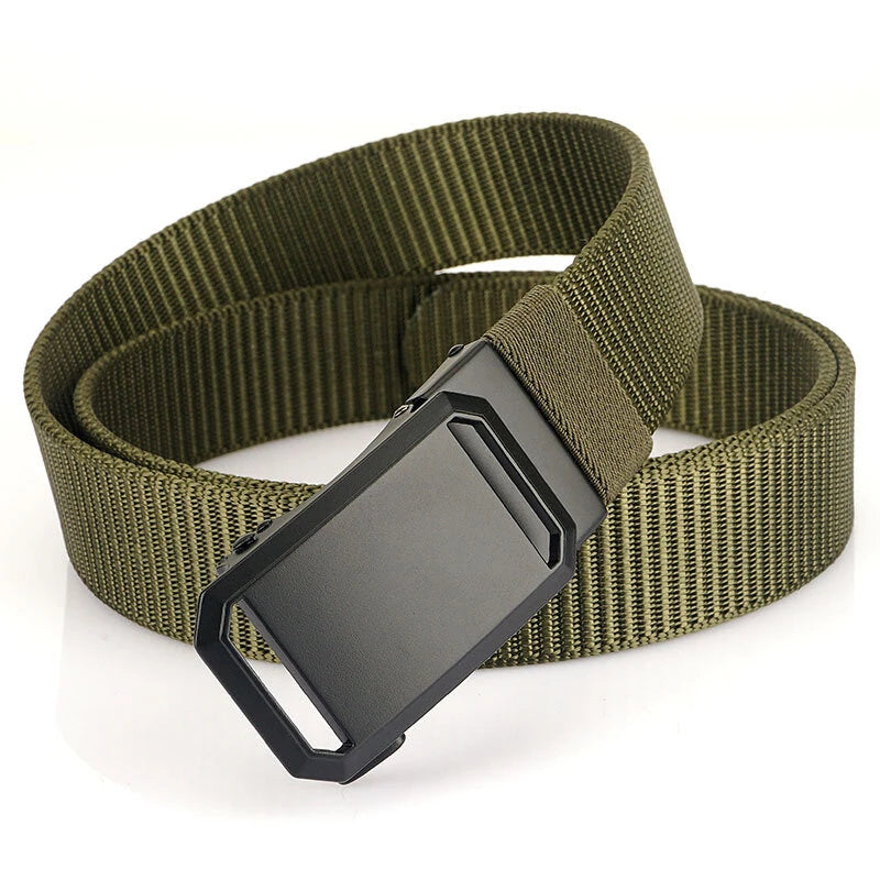 ZANLURE 125cm Metal Buckle Tactical Belt Nylon Wistand Inserting Buckle Military Fan for Men Women
