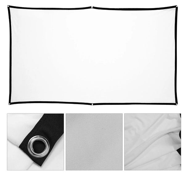 Bakeey 100/120Inch Easy White Projection Screen 16:9 Foldable Anti-wrinkle Wide-angle Screen for Outdoors Travelling Meeting