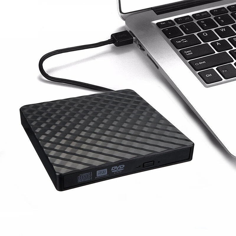 USB3.0 Slim External DVD RW CD Writer Drive Burner Reader Player Portable Optical Drives for Laptop PC DVD Burner DVD