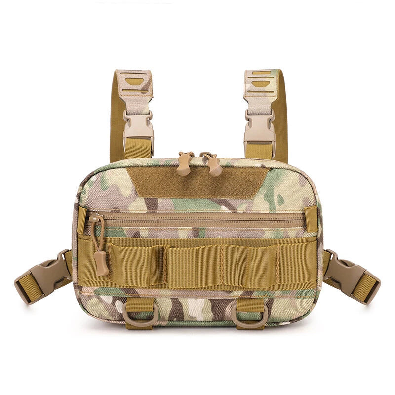 IPRee Waterproof Molle Nylon Fishing Chest Bag, Men's Tactical Bags, Climbing and Camping Backpacks, Outdoor Travel Vest, Fanny Pack