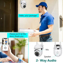 5G Dual Band Wireless WiFi Surveillance Camera Night Vision Motion Detection 2-way Audio APP Remote Monitoring Alarm Push Outdoors Safety Camera
