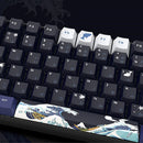 XVX 132 Keys Black Coral Sea PBT Keycap Set Cherry Profile Sublimation Japanese Custom Keycaps for Mechanical Keyboards