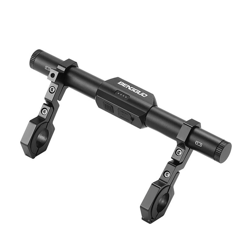BENGGUO BG-0797 400LM Bicycle Headlight Handlebar Extension Bracket with Phone Holder Type-C Charging Waterproof Bike Mount  (No Batteries)