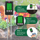 6 in 1 Digital Soil Tester PH Meter Fertility Soil Moisture Sunlight Ambient Humidity Temperature Monitor Detector Garden Soil Analyzer
