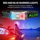 Motion Sensor Smart LED Headlamp Rechargeable Flashlight Red and Blue Warning Headlight Portable Clip-on Cap Light with 8 Lighting Modes for Outdoor Camping Hiking Fishing Running