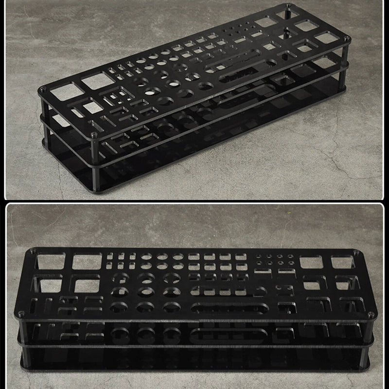 63 Holes Screwdriver Storage Rack  Tool Pallet Screwdriver Bit Holder for Hex Cross Screw Driver RC Tools Kit