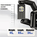 3*LED Powerful EDC Flashlight Portable Mini Clip-on Light USB Rechargeable Pocket-Sized With Clip Design Magnetic Multiple Lighting Modes For Outdoor Hiking