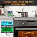 Dual Probe Large Colorful Touchscreen Food Meat Thermometer  Kitchen Cooking BBQ Thermometer High Temperature Alarm Fahrenheit or Celsius Preset Temperature With Stand