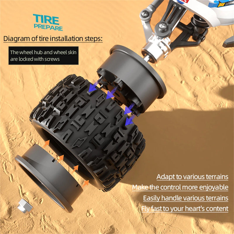 SCY 18101 PRO RTR 1/18 2.4G 4WD 50km/h Brushless RC Car Off-Road Truck LED Lights Full Proportional Vehicles Models Metal Differential Drive Shaft Toys